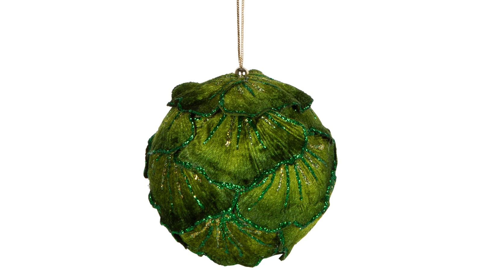 Ginko Leaves Green Bauble 