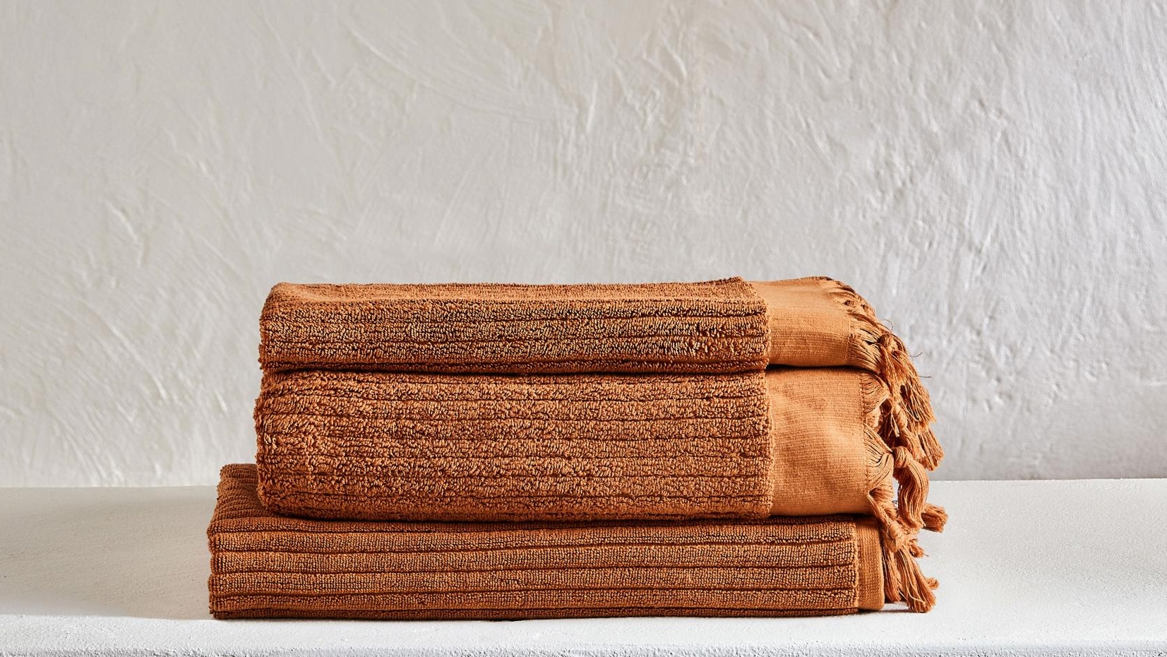 Aura Paros Rib Bronze Towels
