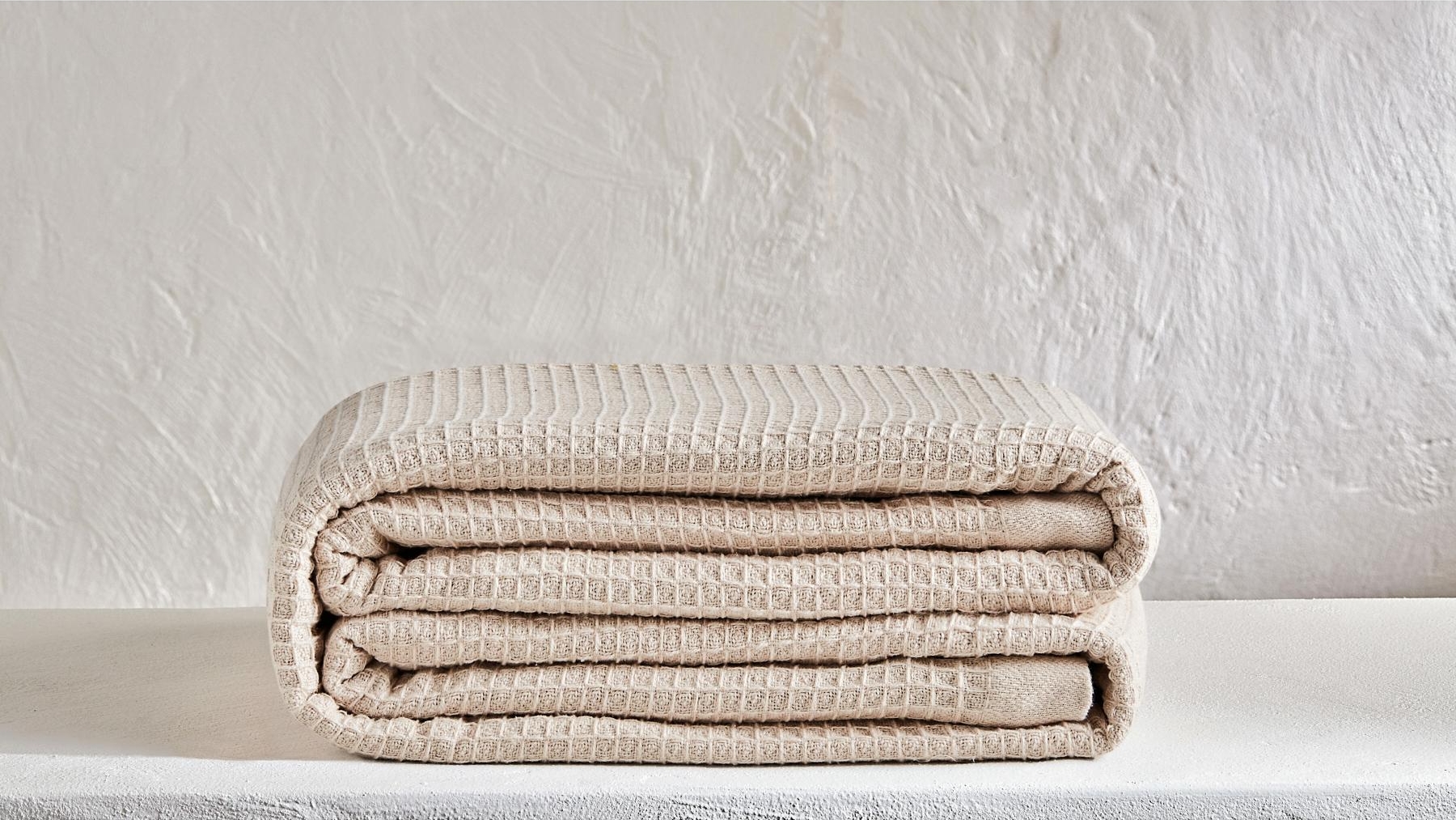Waffle Weave Pebble Queen/King Blanket 