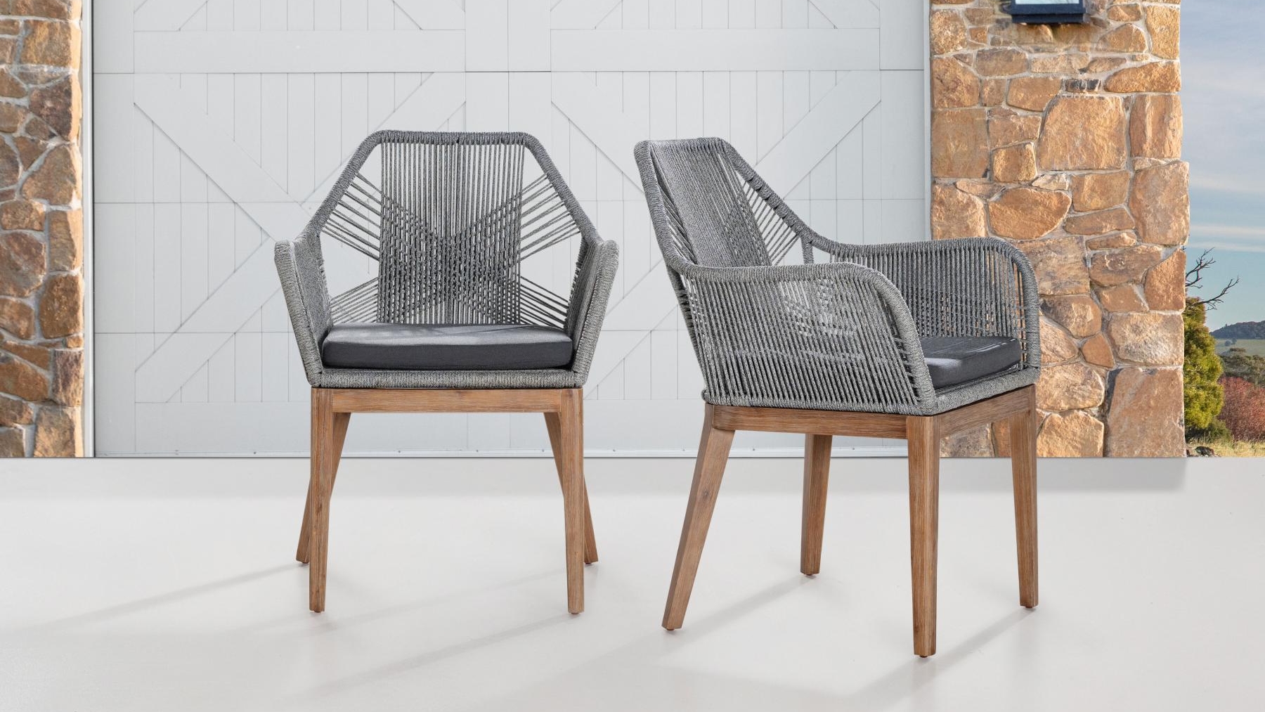 Faro Outdoor Grey Dining Chair Timber Domayne