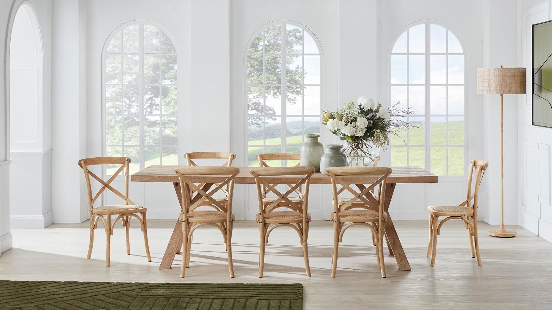 River 9Piece Dining Setting with Cafe Chairs Domayne