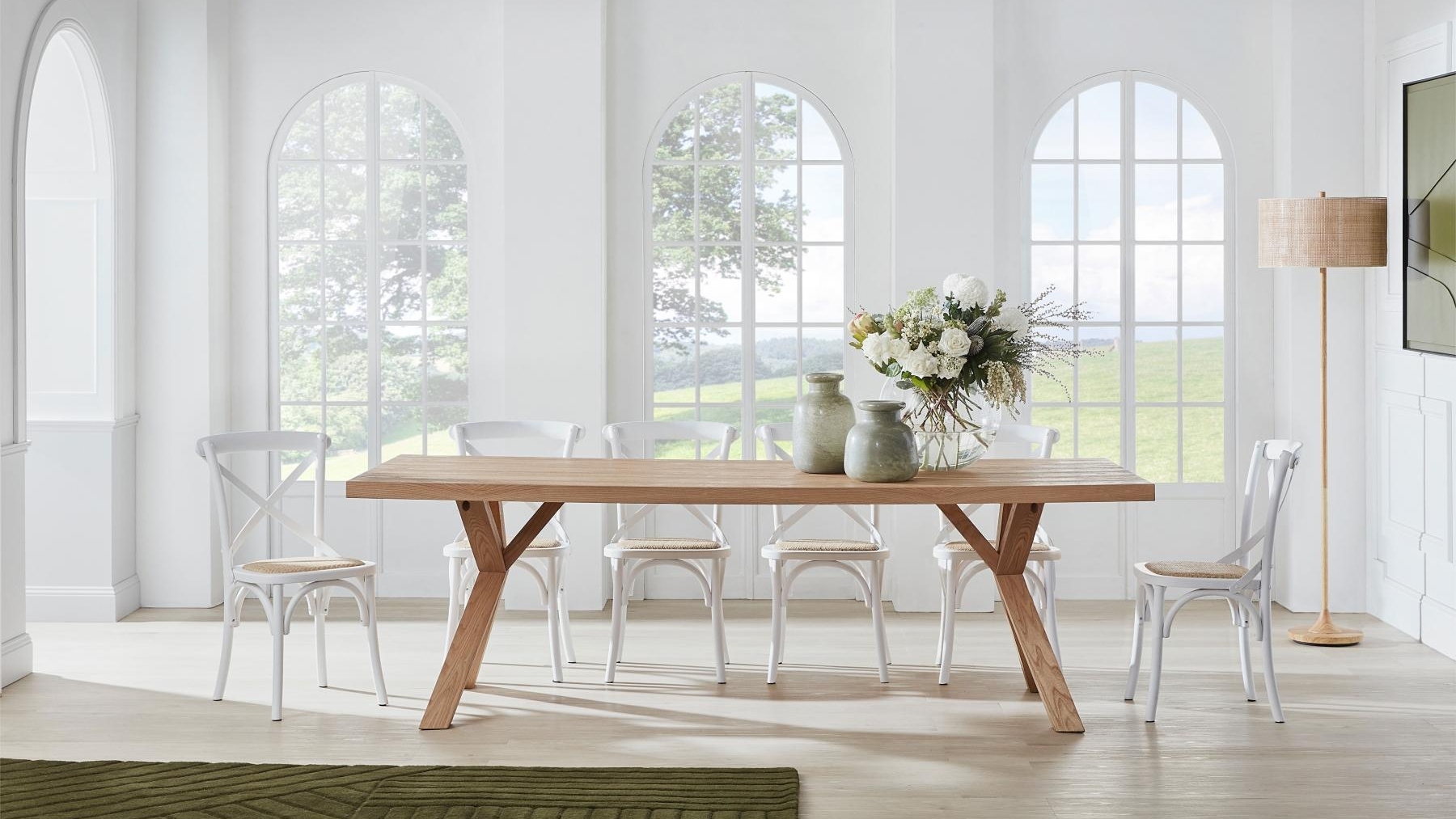 River 9Piece Dining Setting with Cafe Chairs Domayne