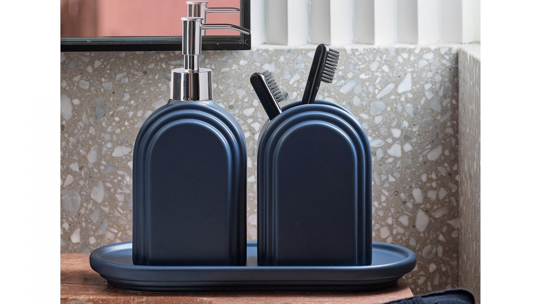 Greg Natale Avalon Navy Bathroom Accessories