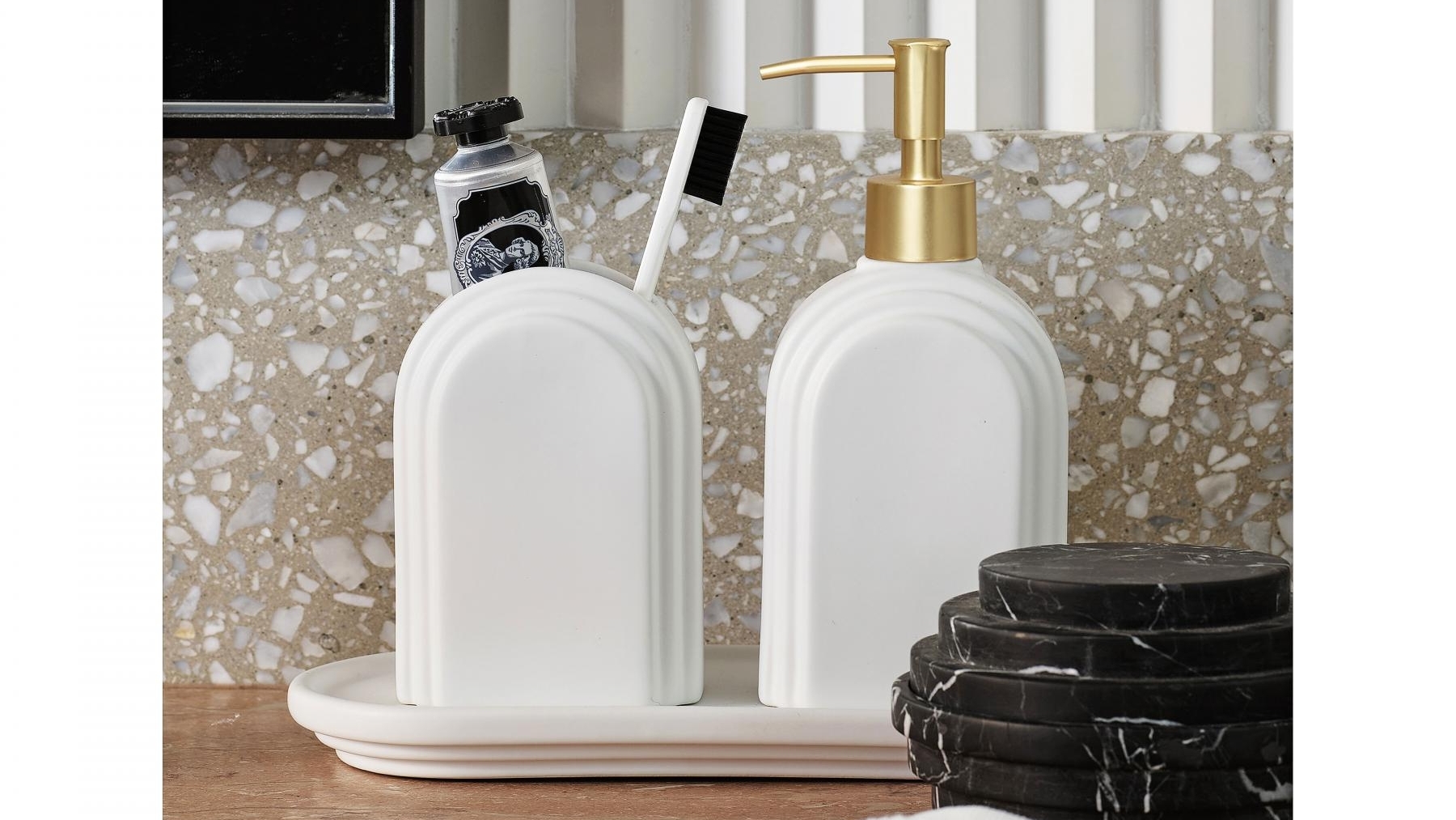 Greg Natale Avalon White Bathroom Accessories