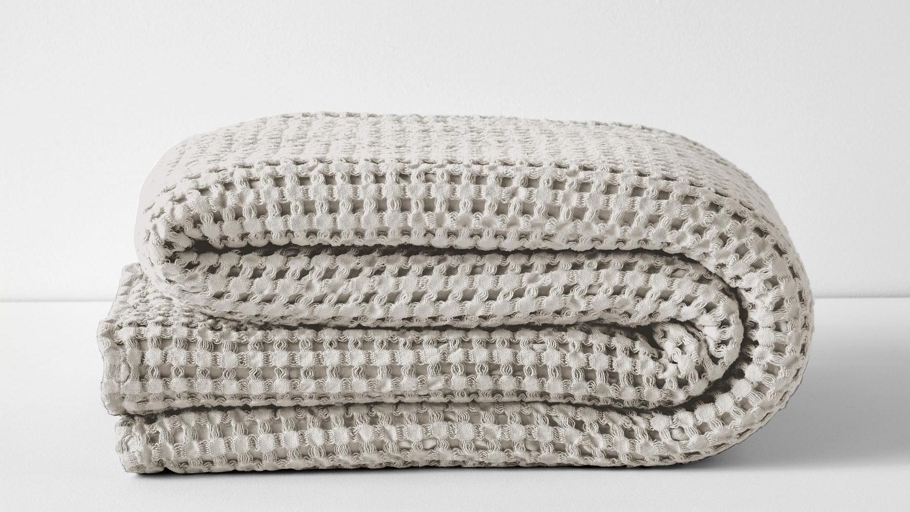 Aura Waffle Feather Throw