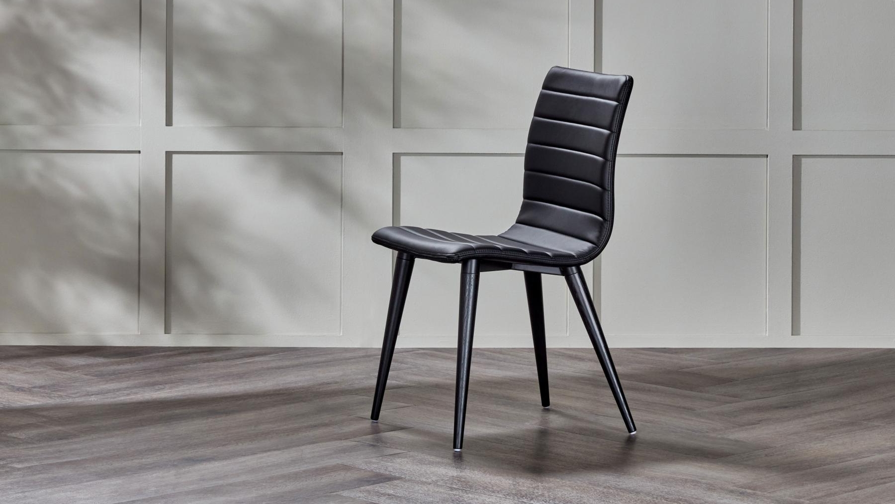 Duplex Dining Chair Black/Black Legs | Domayne