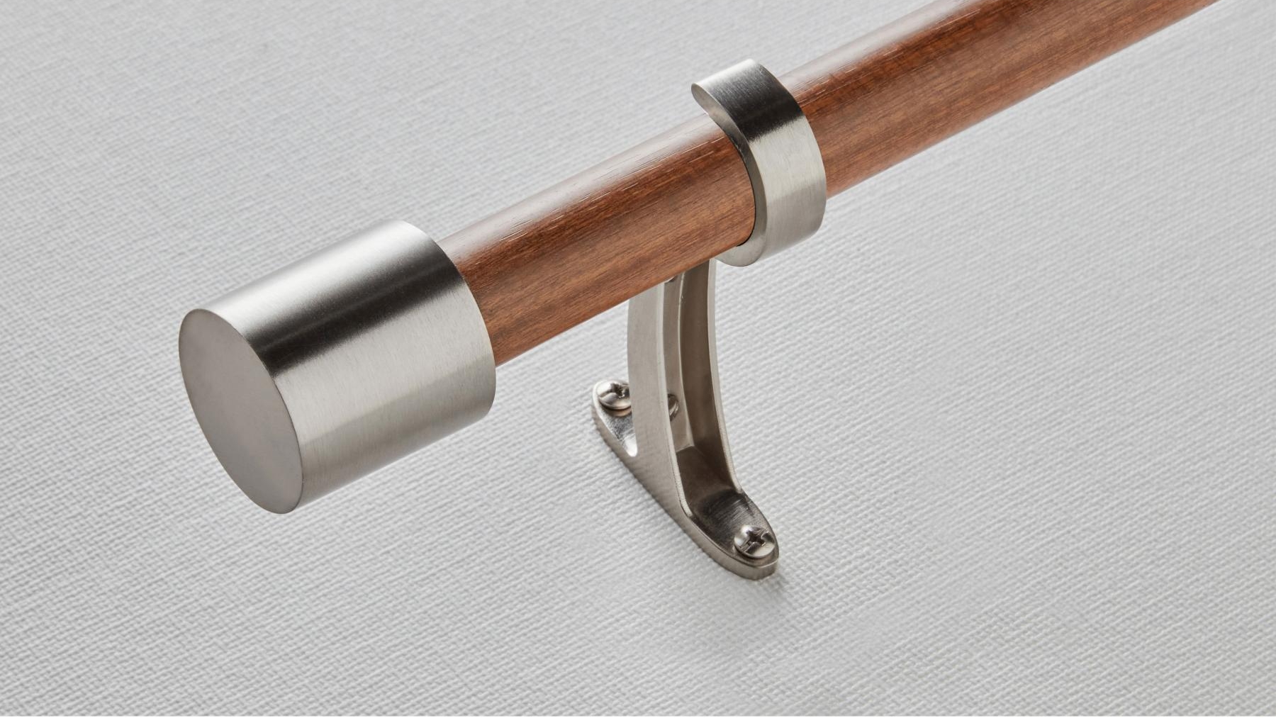 Hawthorn Walnut Extendable Curtain Rod