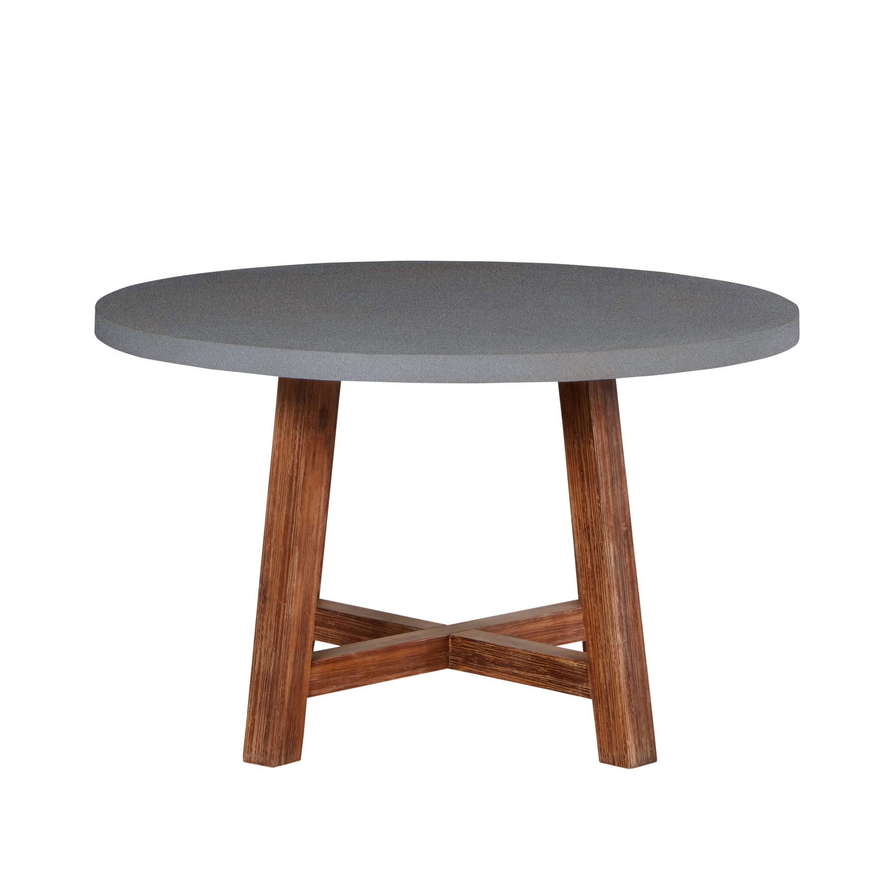 Estrella Round Outdoor Dining Table Grey Domayne