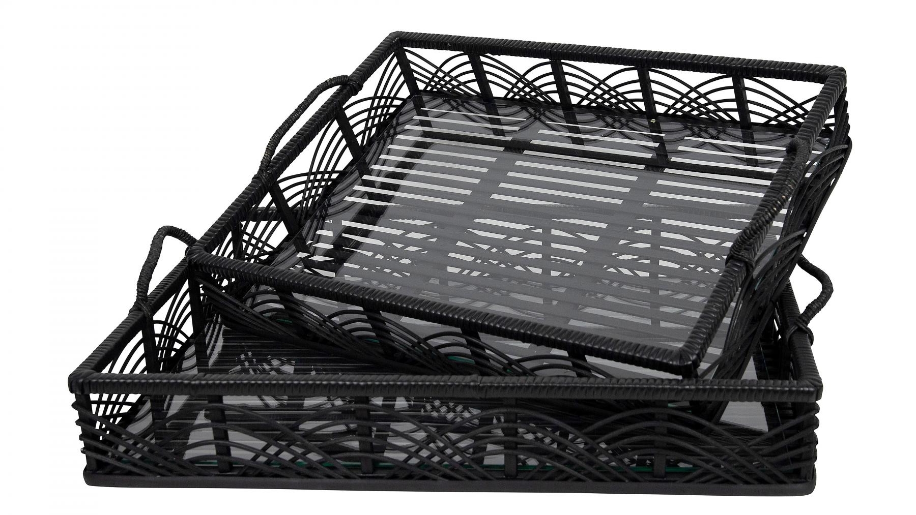 Otten Bamboo Rectangular Tray Set of 2