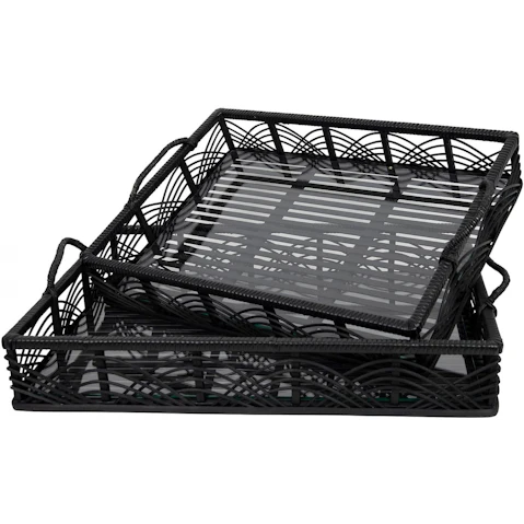 Otten Bamboo Rectangular Tray Set of 2