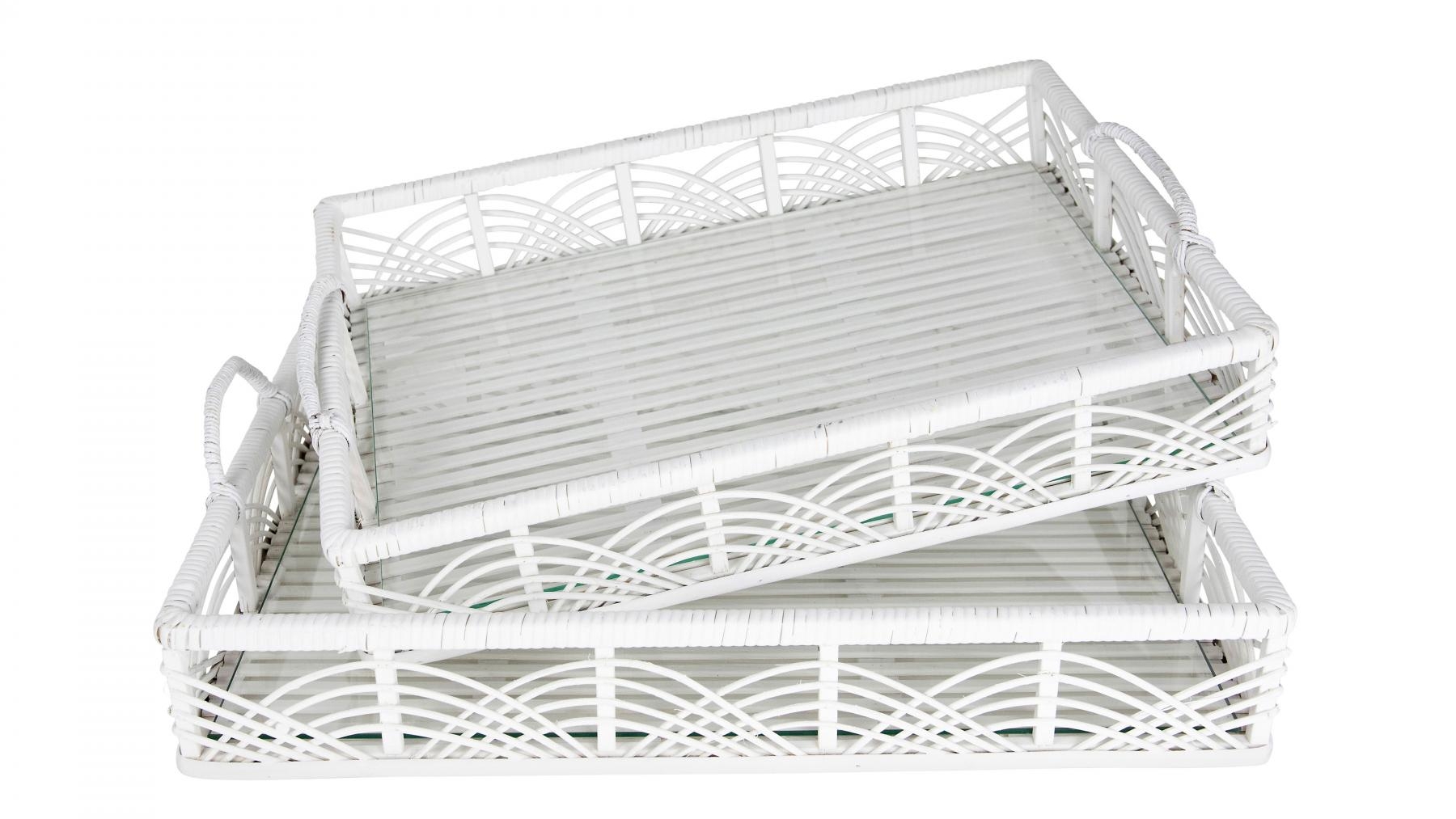 Pratt Bamboo Rectangular Tray Set of 2