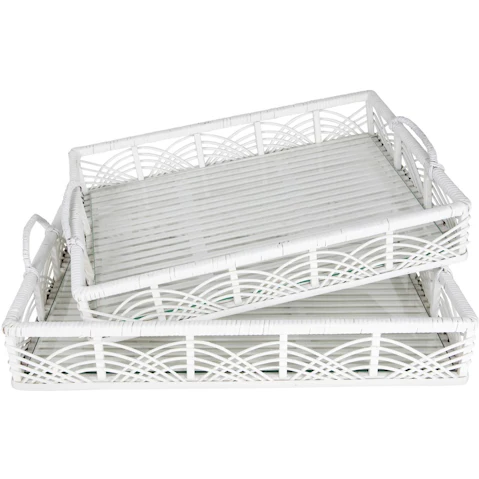 Pratt Bamboo Rectangular Tray Set of 2