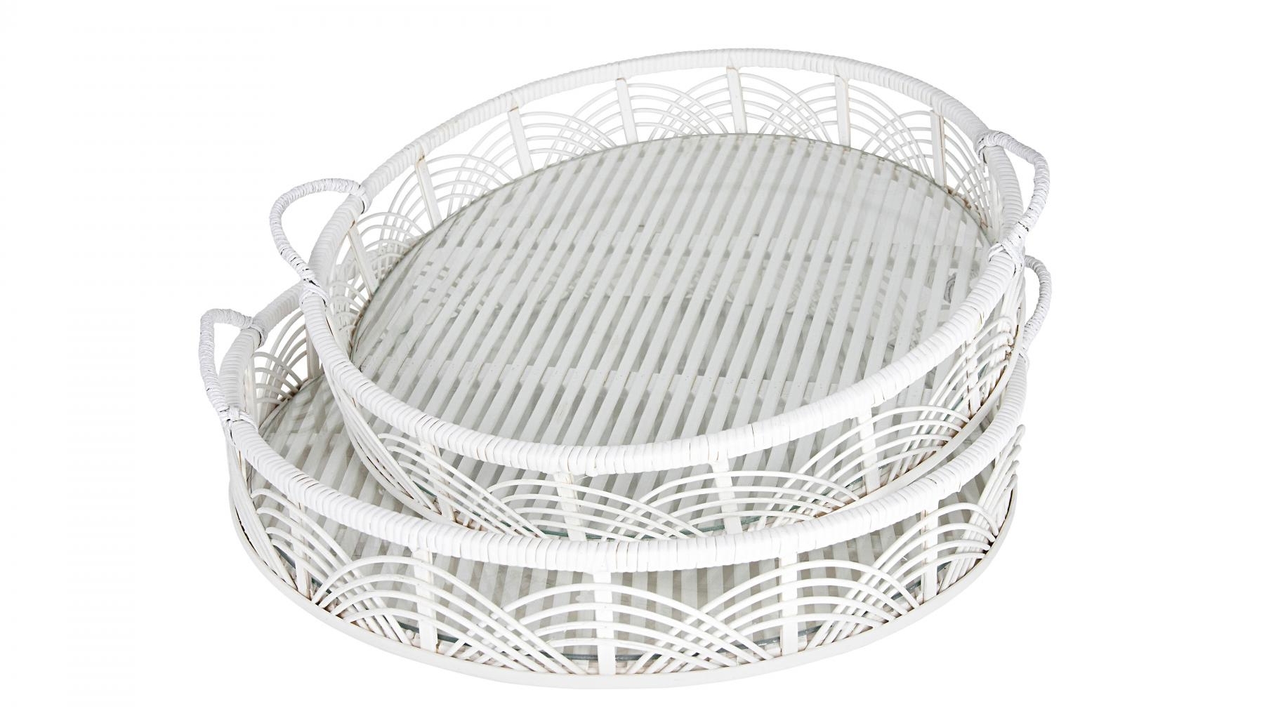 Pratt Bamboo Round Tray Set of 2