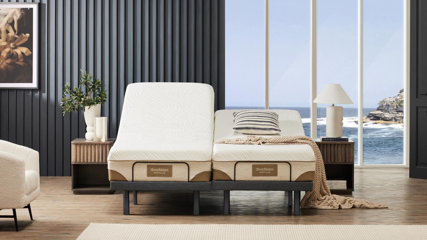 SleepMaker Montclair Supreme Firm Mattress + Delta Wave Adjustable Base Long Single Bundle