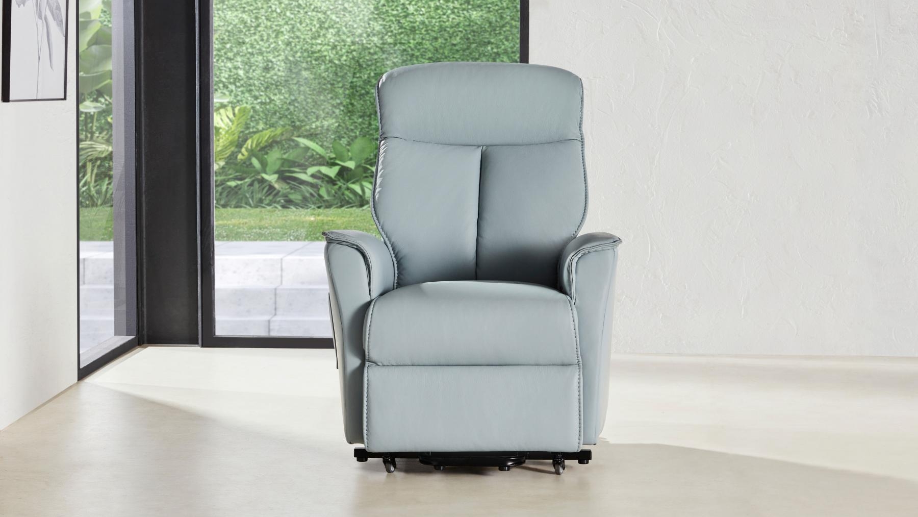 Trento Leather Lift Chair with Dual Electric Motor | Domayne