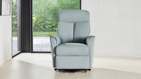 Trento Leather Lift Chair with Dual Electric Motor | Domayne