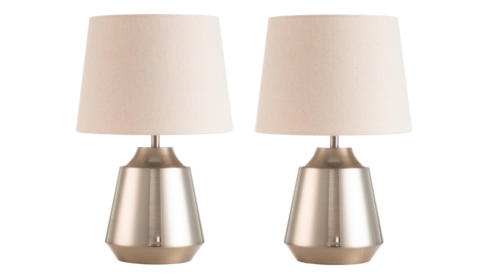 Zakia Set of 2 Nickel Table Lamp Bundle