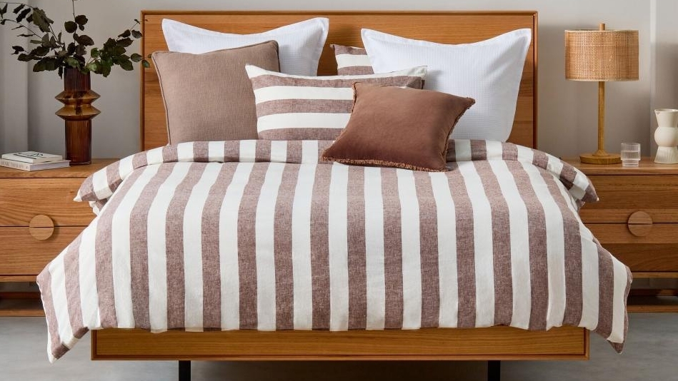 Linen House Vintage Stripe Tiramasu Quilt Cover Set