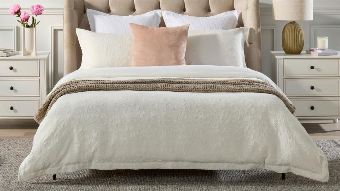 Marbella Ivory Quilt Cover Set