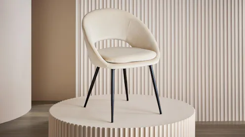 Caleb Dining Chair - Beige | Domayne