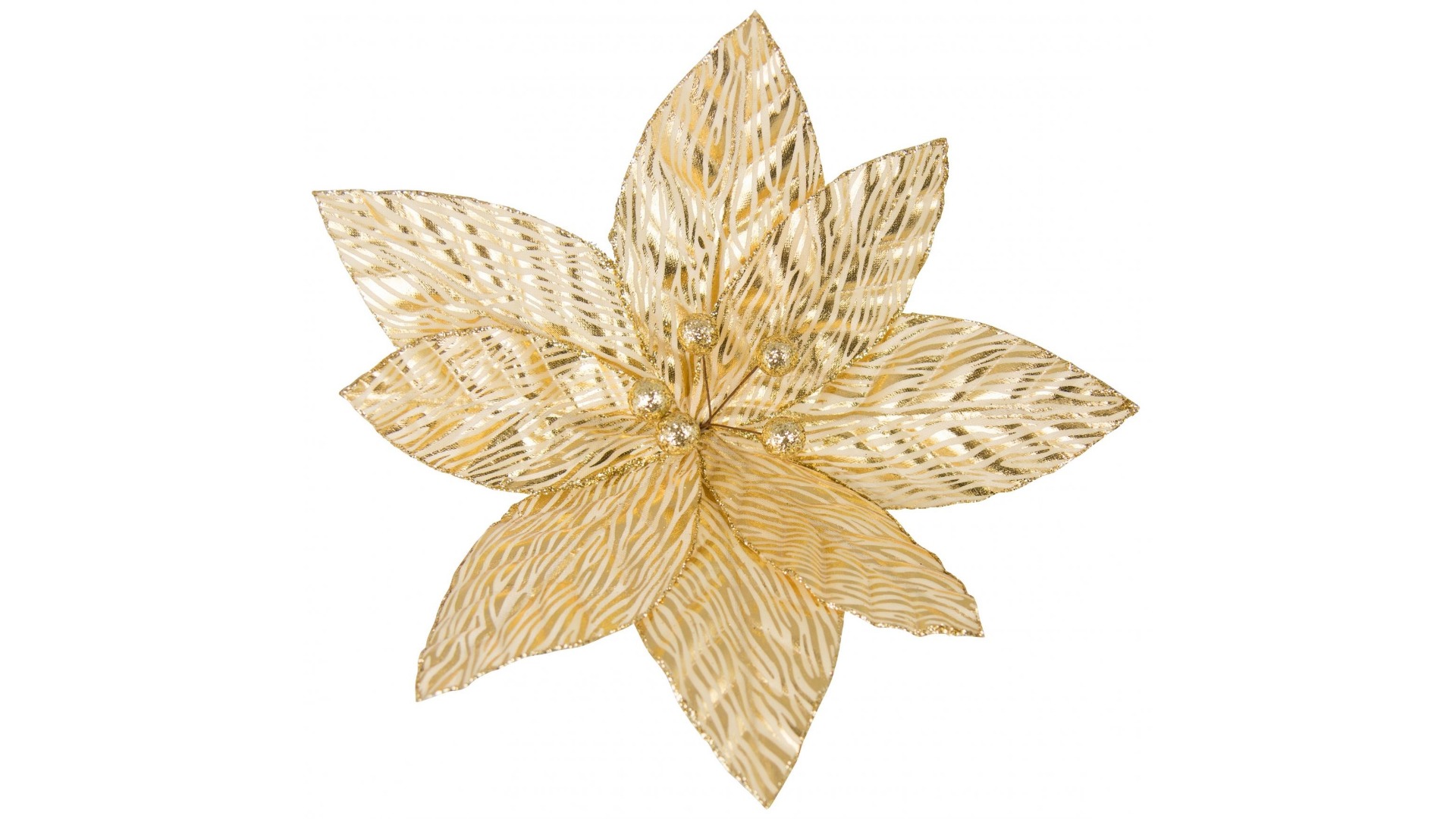 Clip on Magnolia in Gold Embossed
