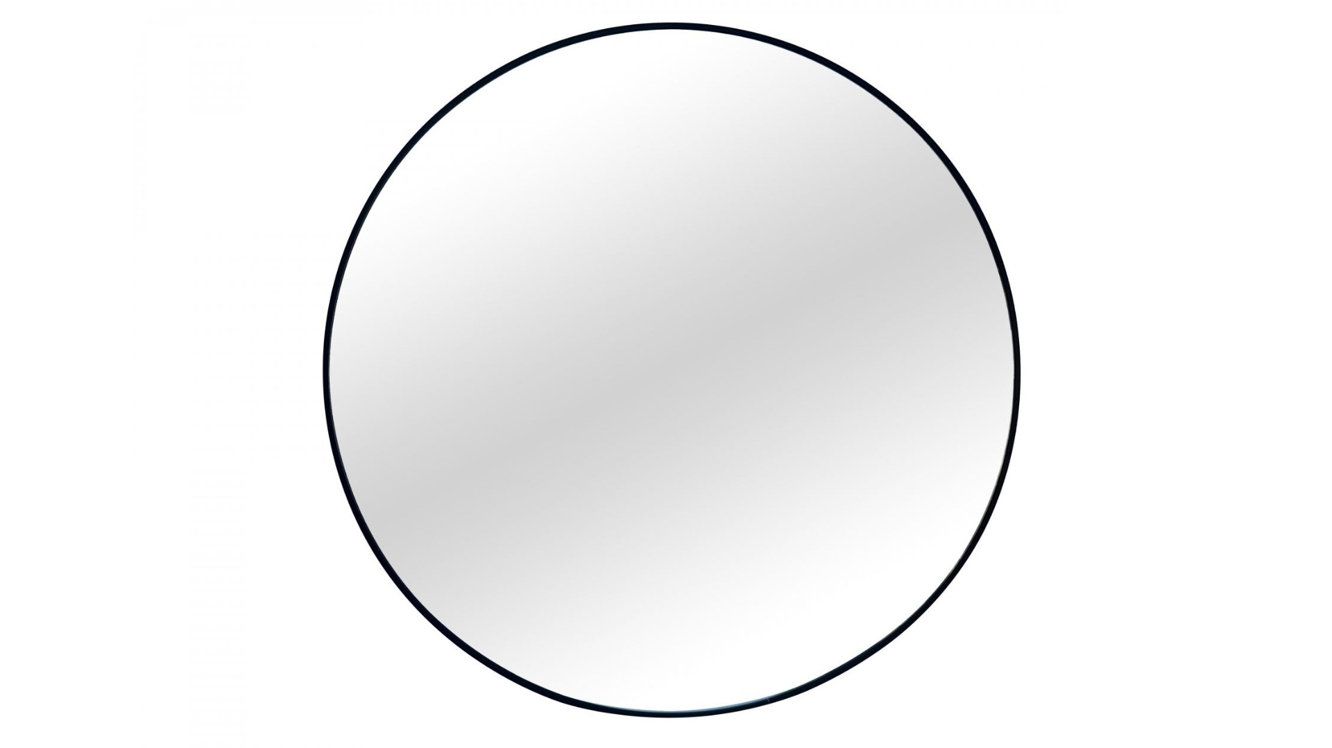 Lilly Round Mirror in Black