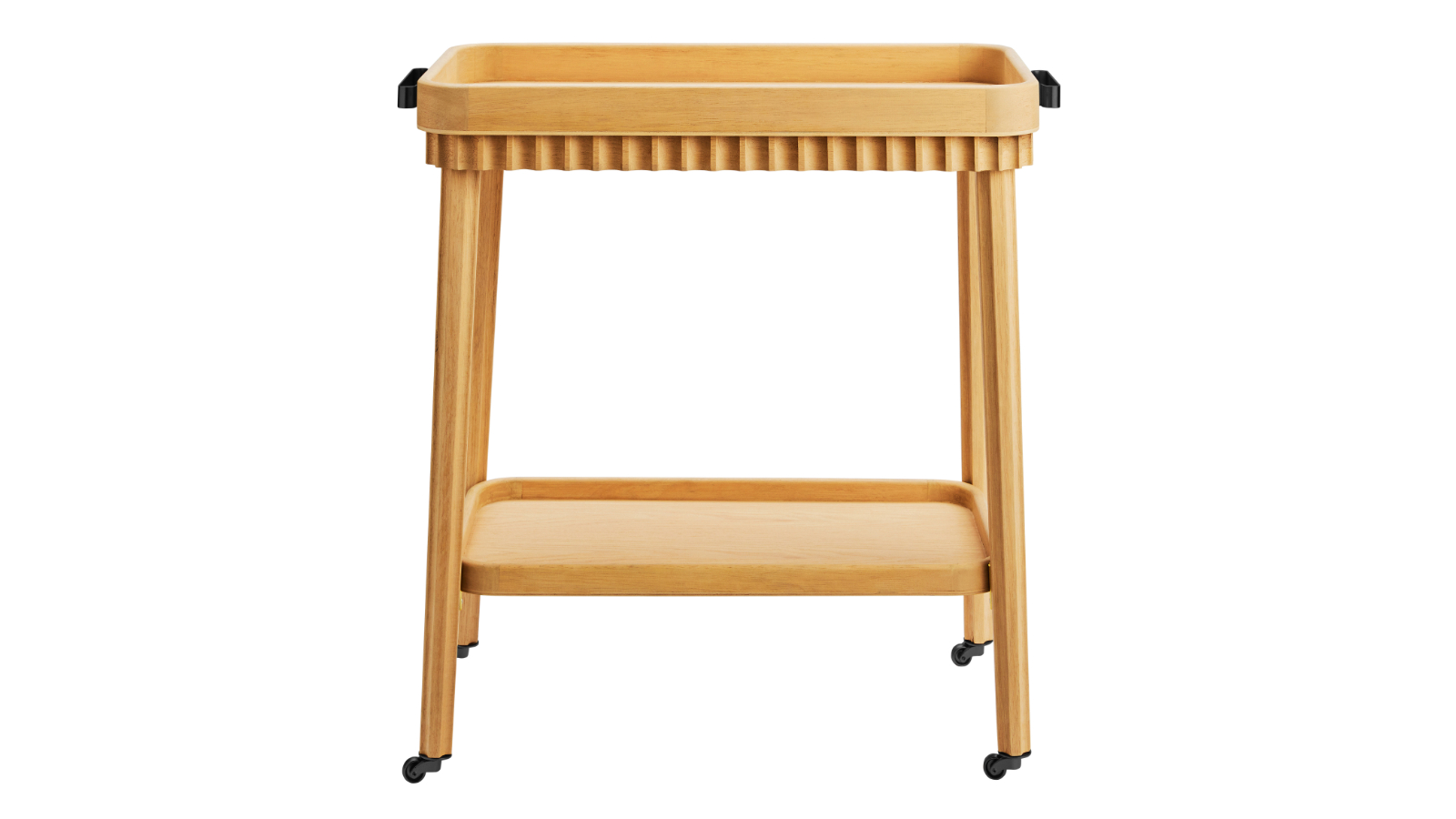 Royce Fluted Oak Bar Cart in Natural