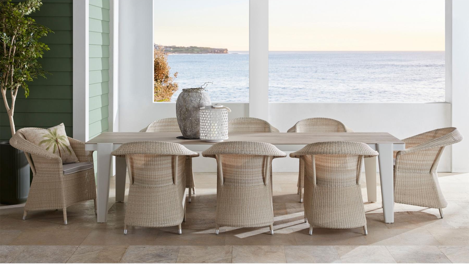 Cayman 9-Piece Outdoor Wicker Dining Setting