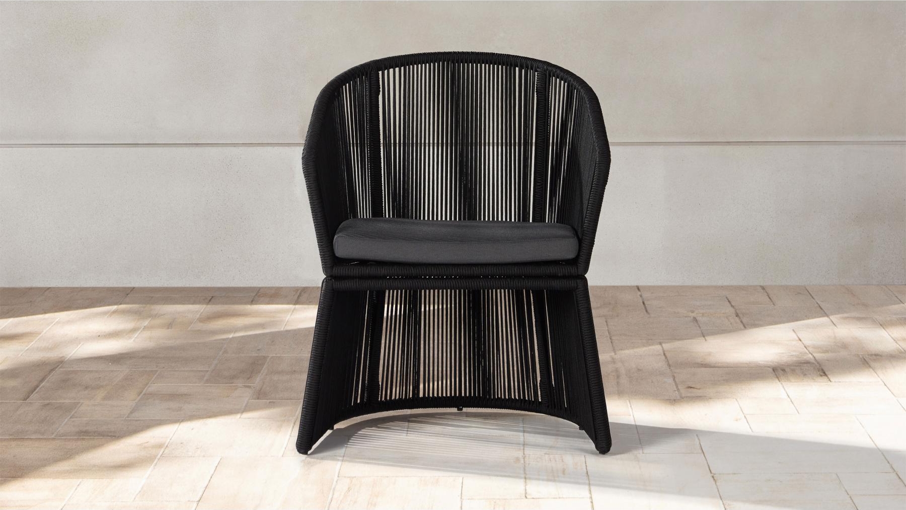 Monument Outdoor Dining Chair in Black