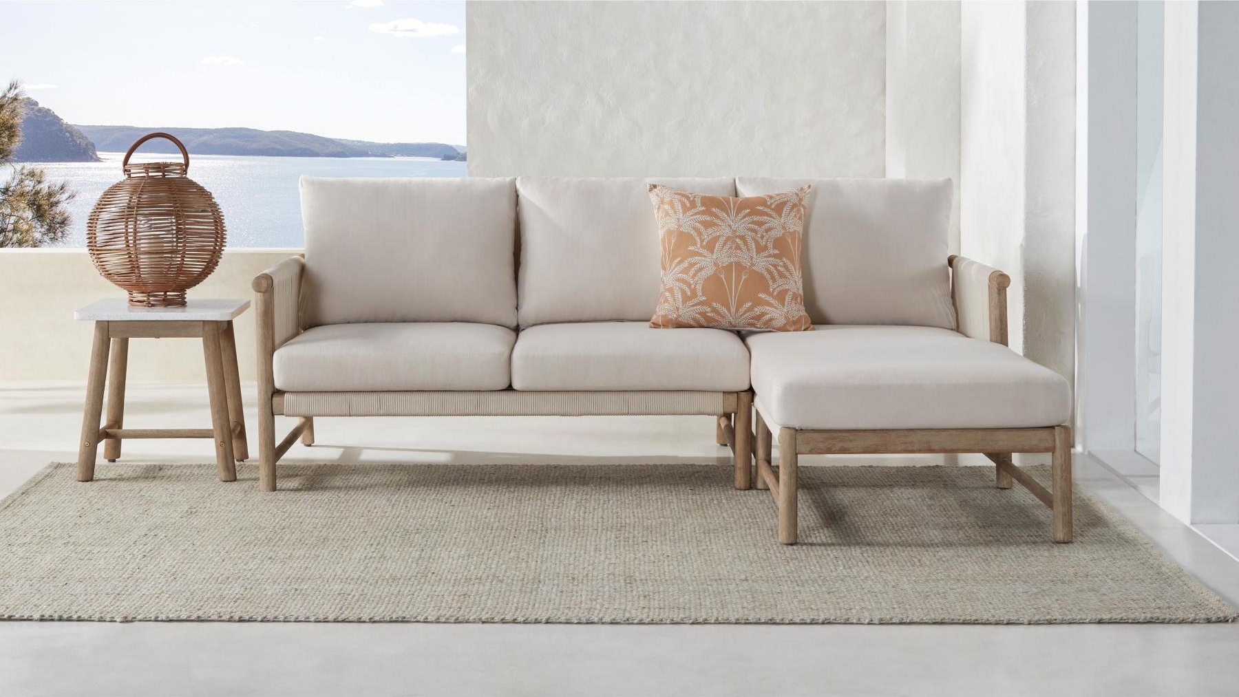 Zulu 3-Seater Outdoor Lounge with Chaise 