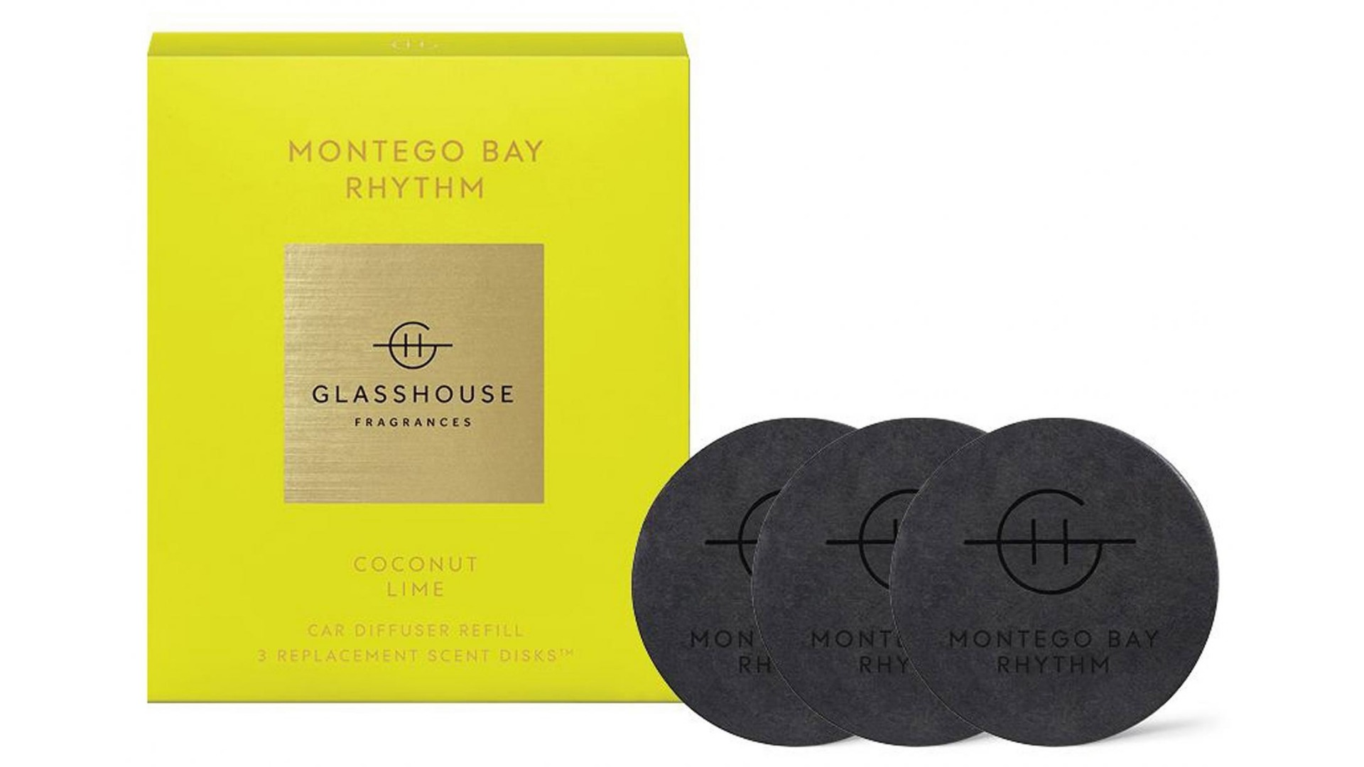Glasshouse Replacement Scent Disks for Car Diffisuer - Montego Bay Rhythm