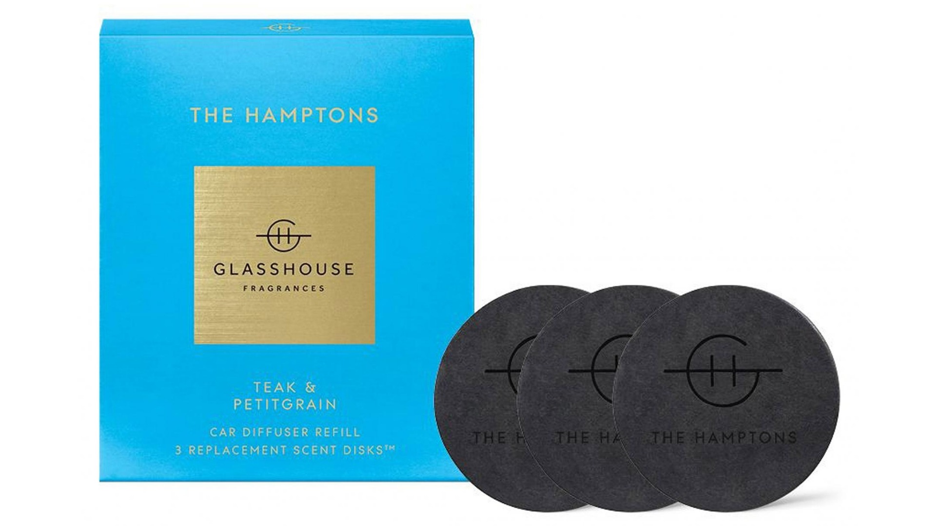 Glasshouse Replacement Scent Disks for Car Diffuser - The Hamptons