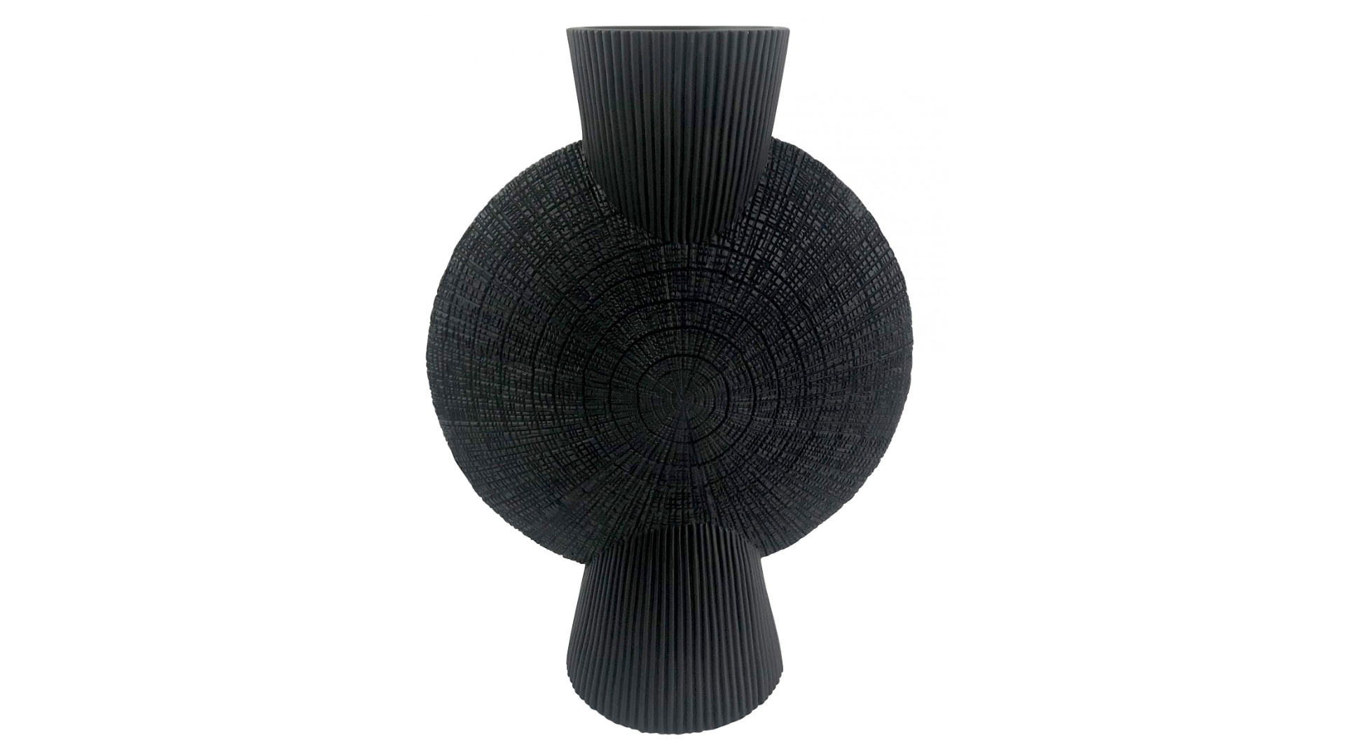 Carlsen Disc Vase in Black