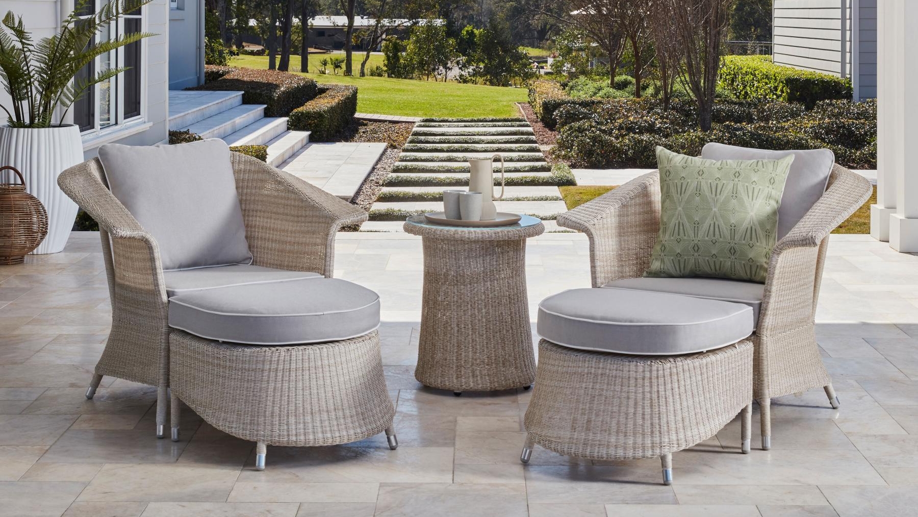 Cayman 5-Piece Outdoor Wicker Chat Setting