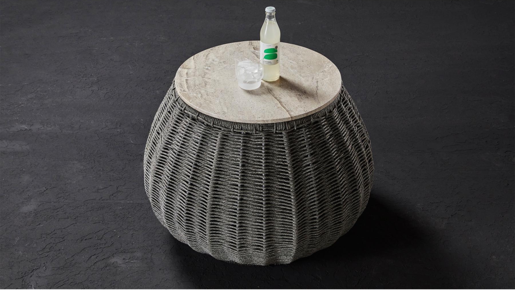 Sundown Outdoor Side Table in Charcoal