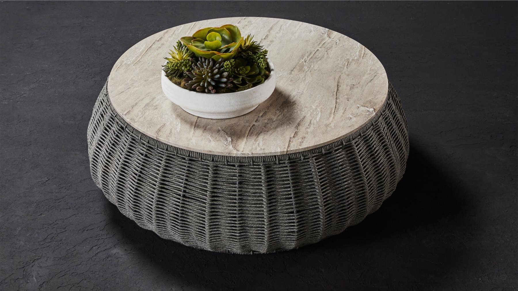 Sundown Outdoor Coffee Table in Charcoal