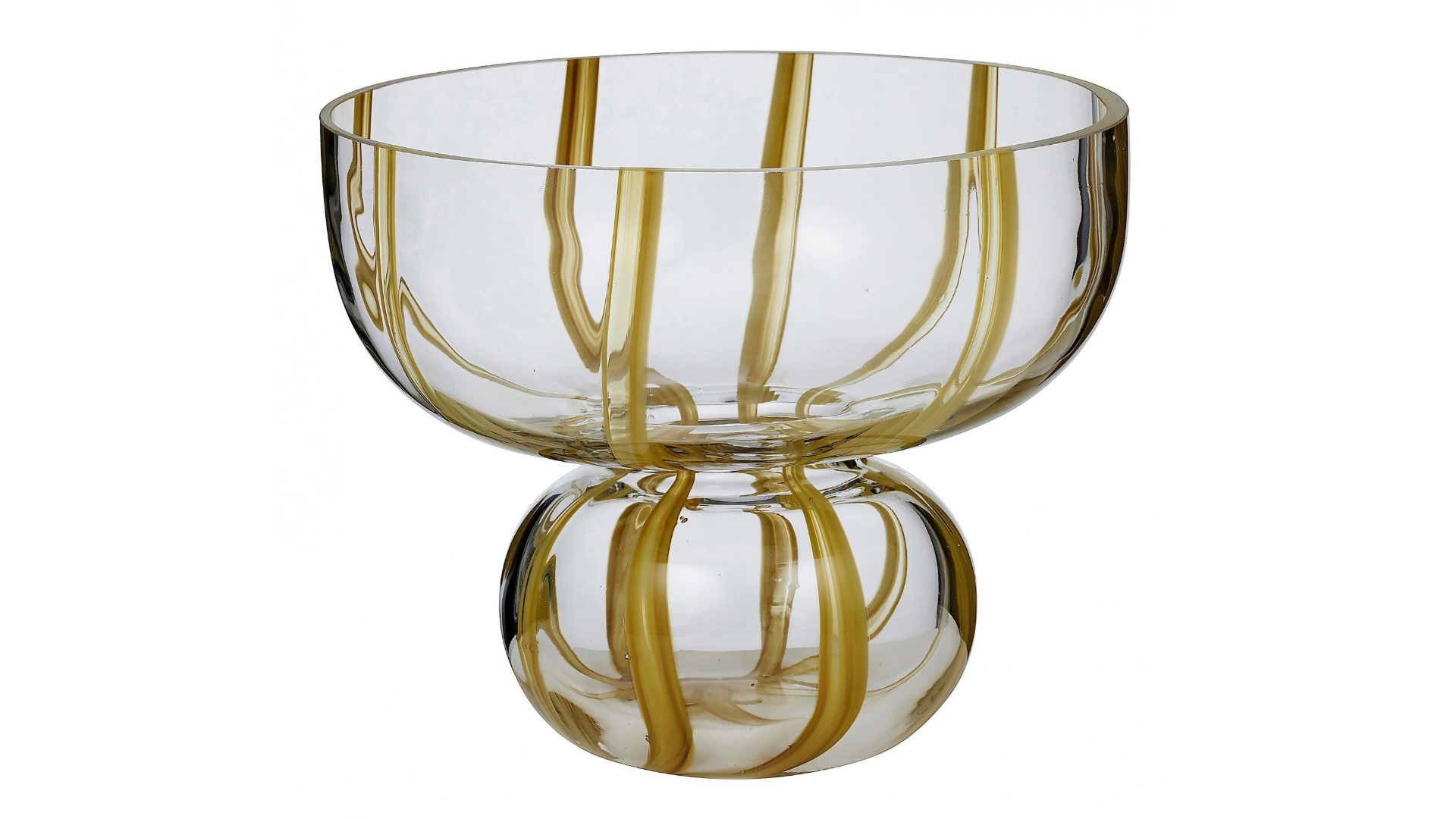 Walker Vase in Clear/Mustard