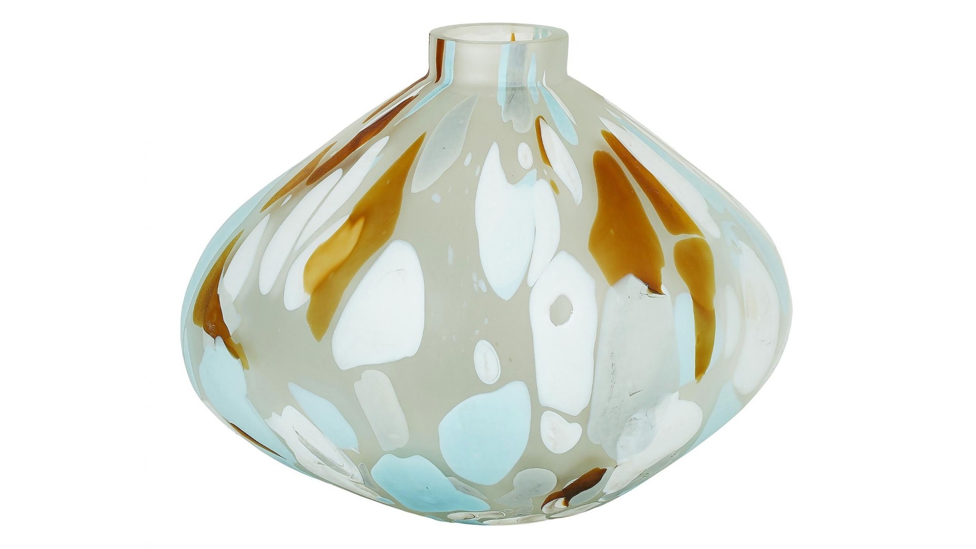 Agra 40cm Vase in Blue/Tan