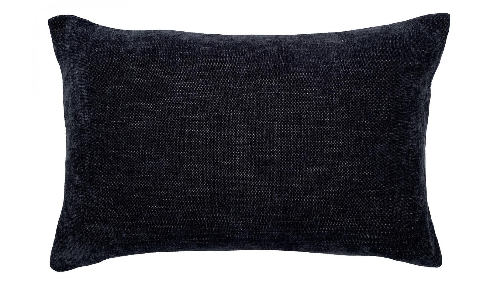 Minsk Chenille Rectangular Cushion in Black