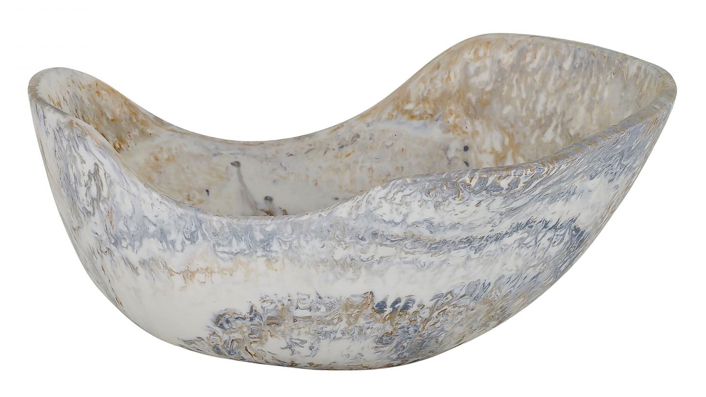 Hadley Resin Centrepiece Bowl in Steel