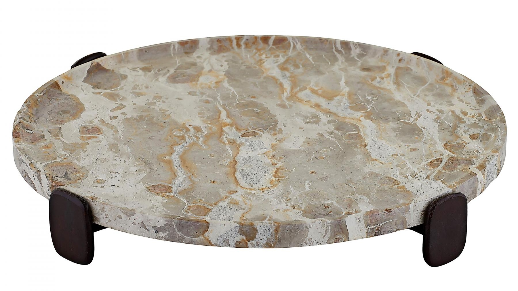 Xena Footed Tray in Taupe