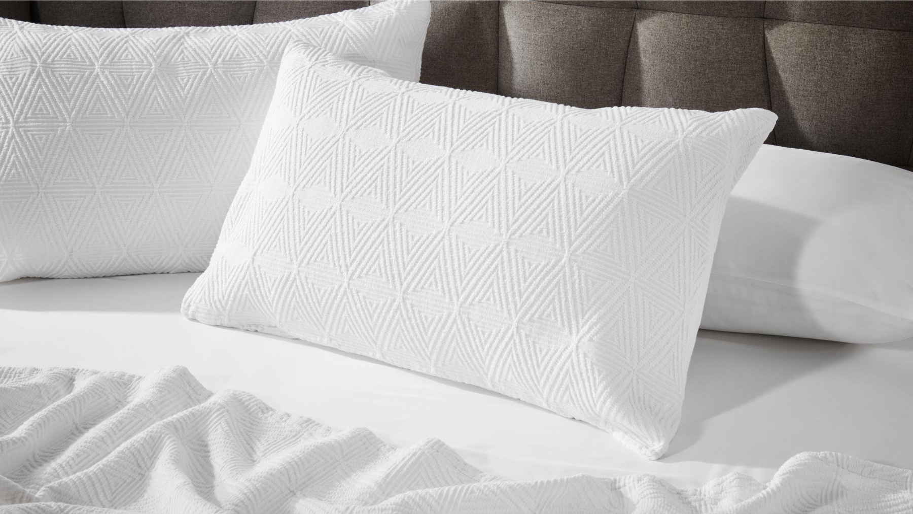 Domayne Luxuries Lauren White Standard Pillowcase Pair