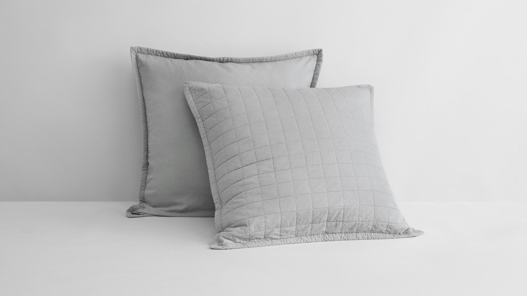 Sheridan Reilly European Pillow Sham in Soft Grey