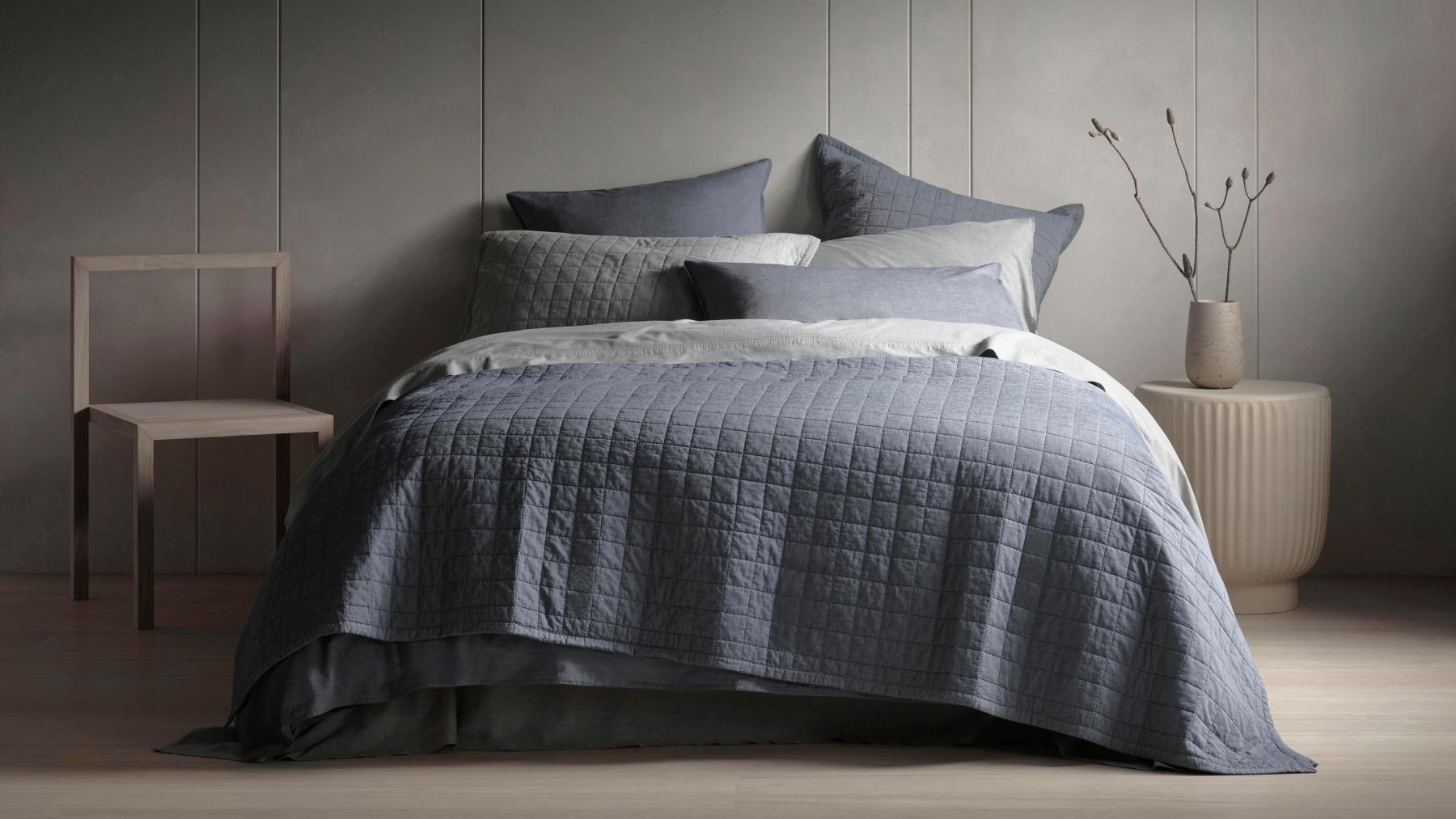 Sheridan Reilly King Coverlet in Atlantic