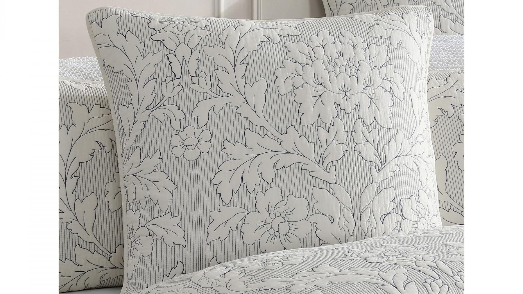 Private Collection Fleur European Pillowcase in Ink