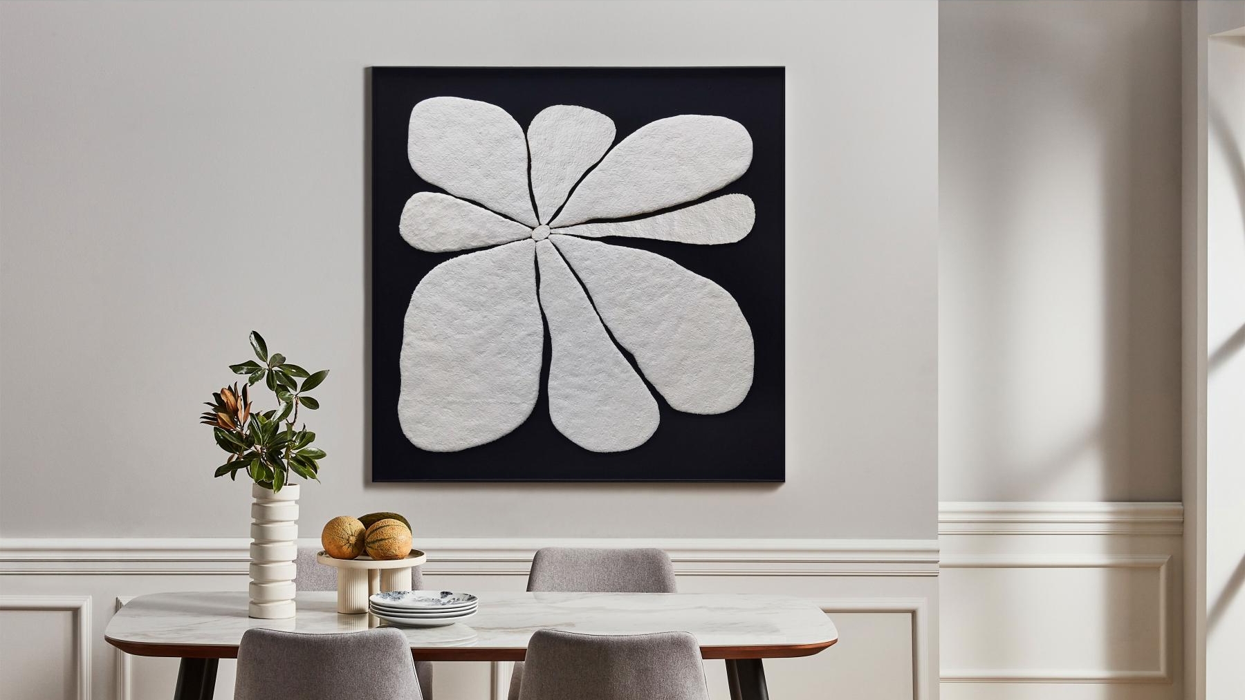 Amber Abstract Flower Art