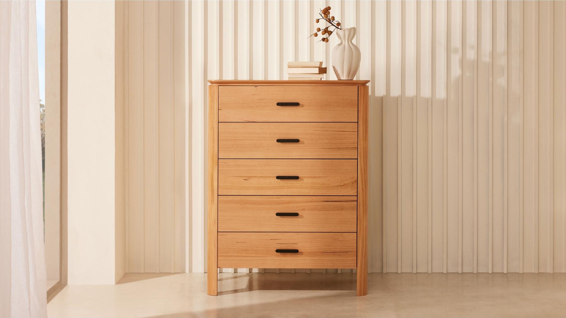Ledge 5-Drawer Tallboy