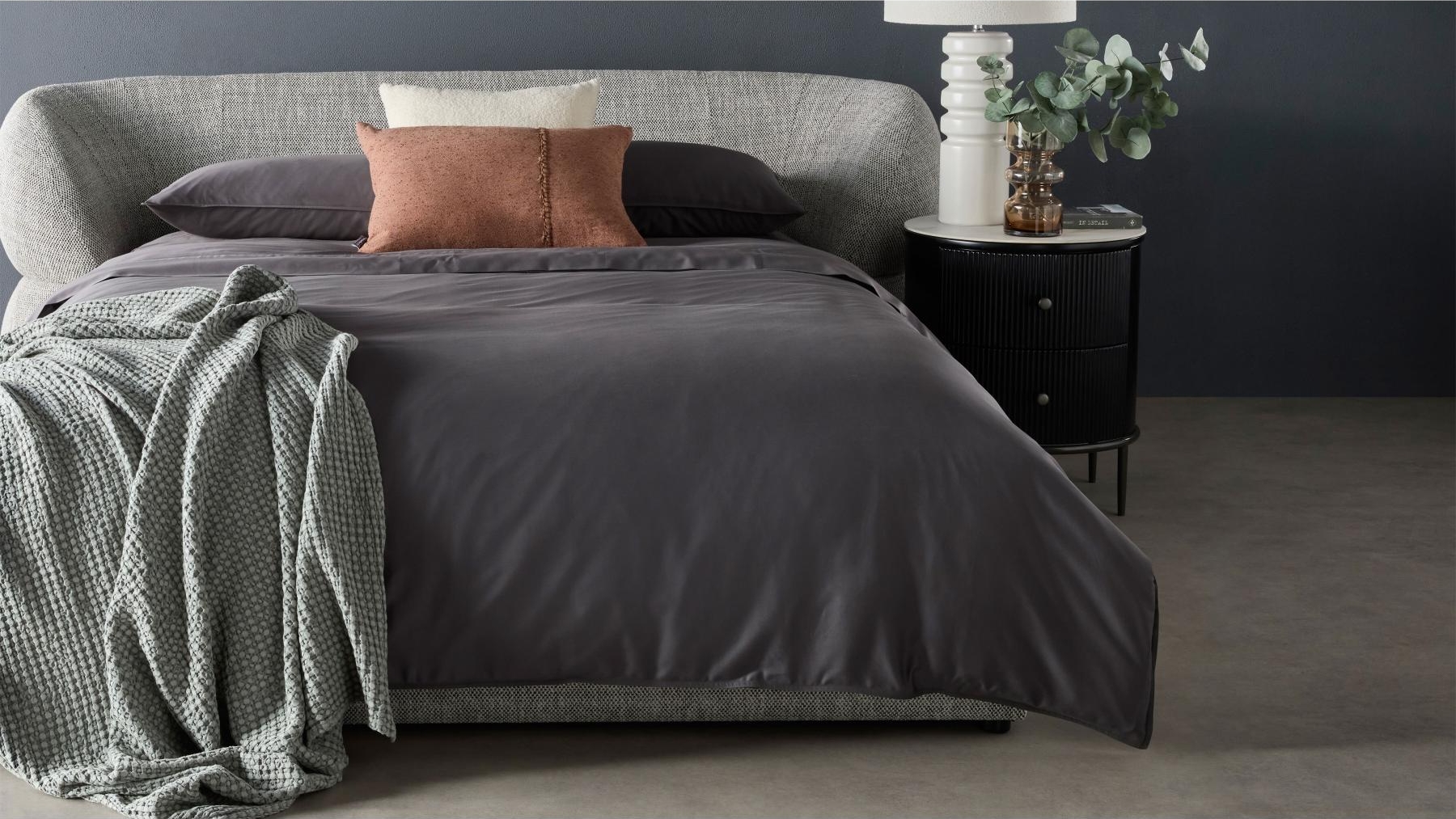 Domayne Luxuries 500TC Steel Grey Quilt Cover Set