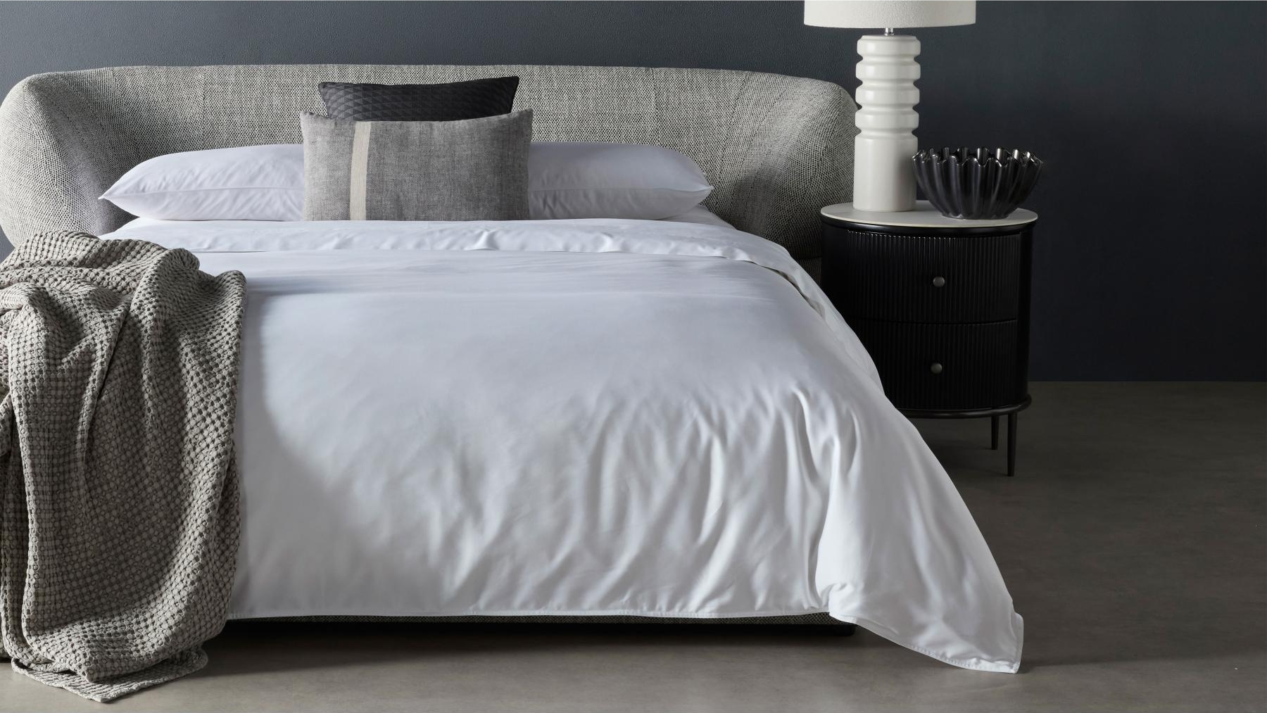Domayne Luxuries 500TC White Quilt Cover Set
