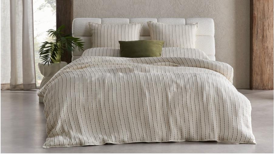 Linen House Millbrooke Quilt Cover Set in Vanilla